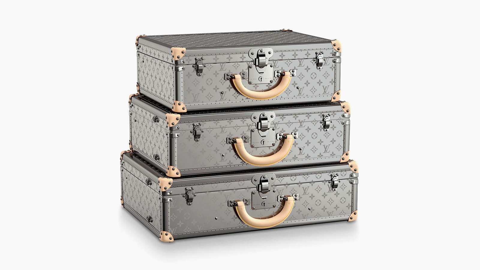 Louis Vuitton Bisten Monogram Titane Suitcase Collection