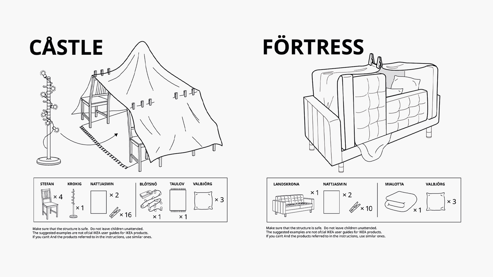 Ikea Releases Assembly Instructions for Couch Fort, Other Improvised Living Room Shelters