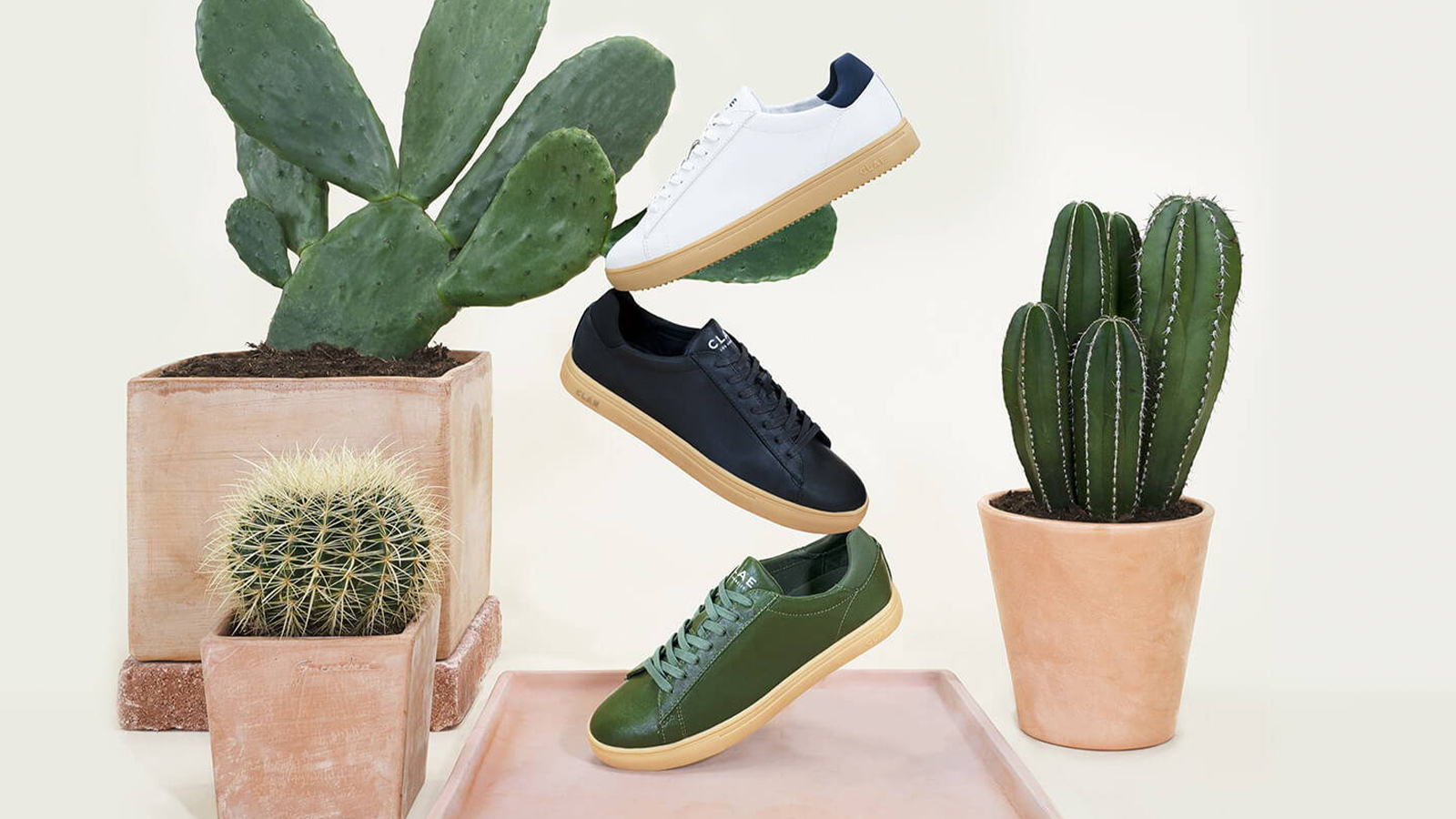 CLAE Cactus Leather Sneakers