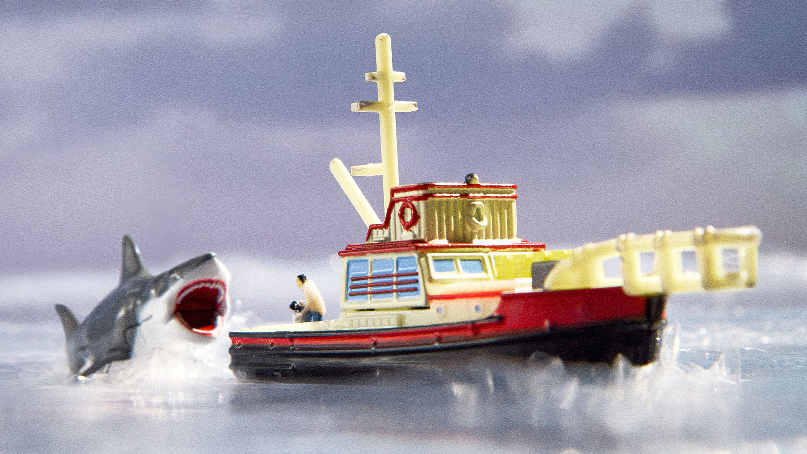 핫휠 50주년 기념 죠스 세트 디오라마