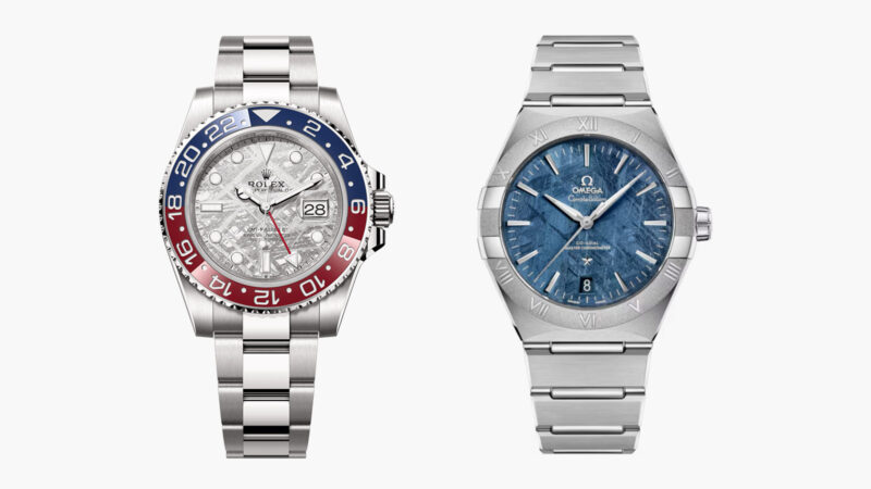 독특한 시계 다이얼 롤렉스 GMT-Master II, 오메가 컨스텔레이션