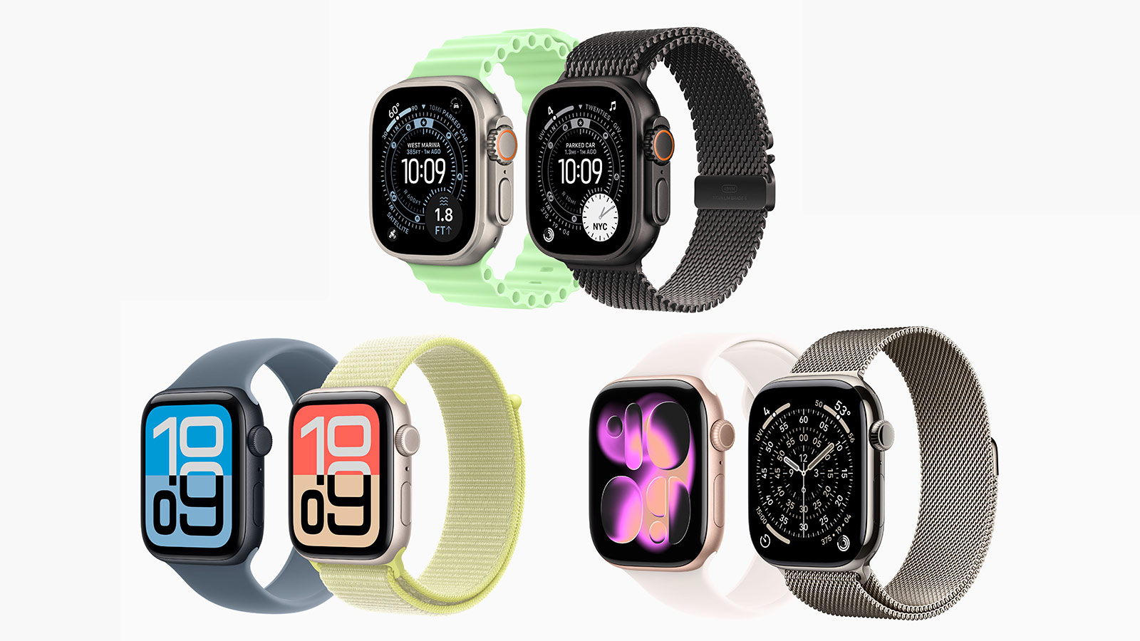 애플워치 SE3, 애플워치 시리즈 11, 애플워치 울트라 3